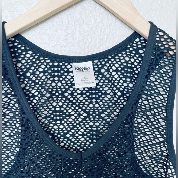 Mossimo Black Mesh Swim Cover Up Tank Top S - Picture 3 of 3